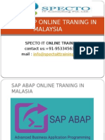Sap Abap Online Traning in Malaysia