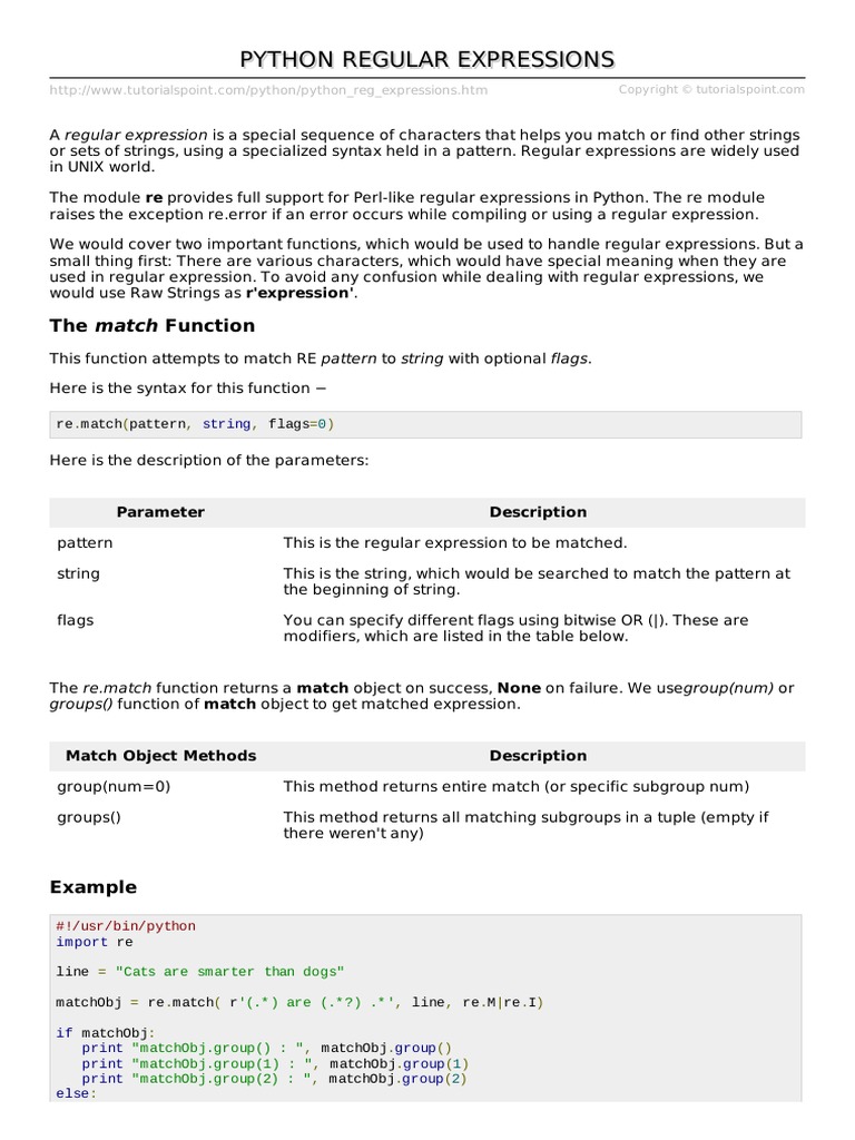 Python Regex | PDF | Regular Expression | Typography