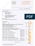 academic transcript