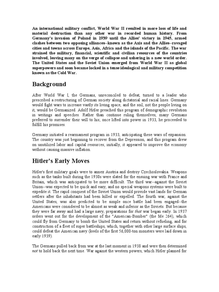 World War II | PDF | Nazi Germany | World War II
