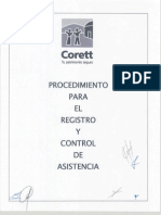 Procedimiento para El Registro y Control de Asistencia PDF