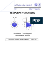 Kaysafe Engineering Temporary Pipeline Strainers IOM 2013