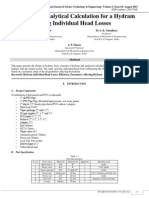 Design and Analytical Calculation For A Hydram Using Individual Head Losses