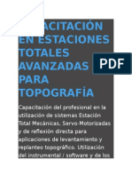 Capacitación en Estaciones Totales Avanzadas Para Topografía