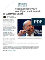 Tricky Interview Questions Asked by Goldman Sachs - Business Insider
