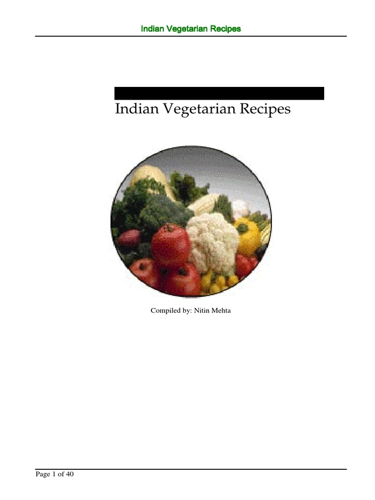 Indian Vegetarian Recipes | PDF | Indian Cuisine | Chutney