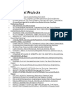 Mechanical Projects Topics