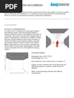 Acoustic Design According To Room Type