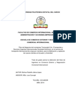 215 Plan de Negocios de La Empresa Transurgint s.a., En El Servicio de Transporte Internacional de Carga Por Carretera, Para La Fidelización y Captación de Nuevos Clientes en Ecuador y Colombia - Bolívar