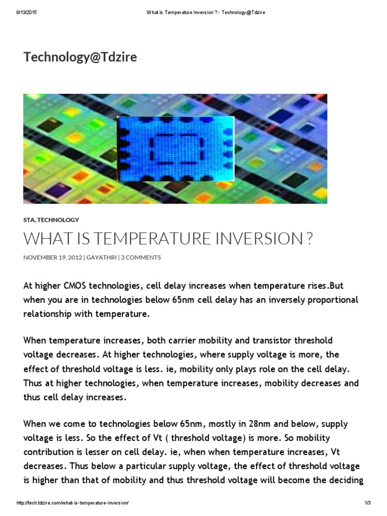 What Is Temperature Inversion ?: Technology@Tdzire | PDF | Technology ...