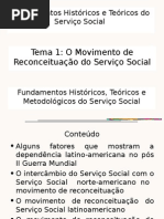 O Movimento de Reconceituação Do Serviço Social