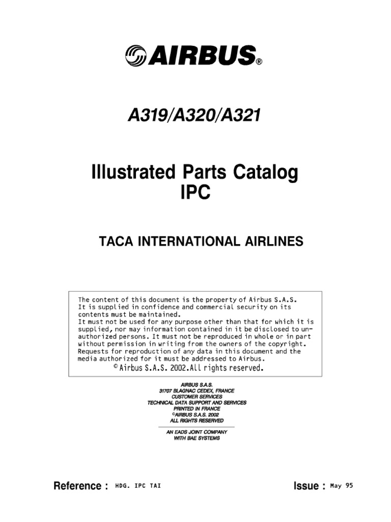 Illustrated Parts Catalog A320 (IPC) Jet Aircraft Aircraft