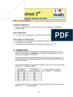 COMBINATIONS AND BINOMIAL THEOREM WORKSHEET