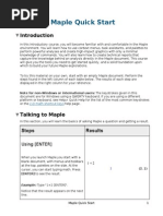 Maple QuickStartGuide