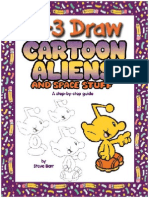 1-2-3 Draw Cartoon Aliens and Space Stuff