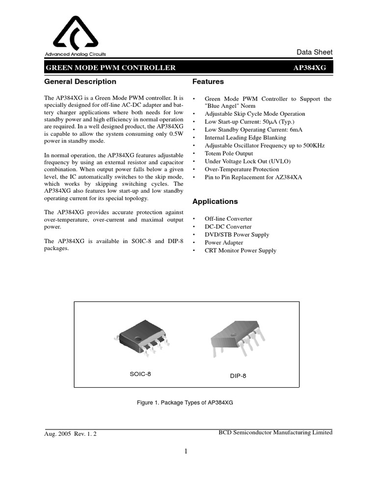 AP384XG Green Mode PWM Controller Datasheet | PDF | Technology ...