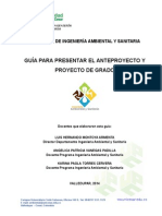 Guia para Presentar Anteproyectos o Proyectos - Ingenieria Ambiental y Sanitaria