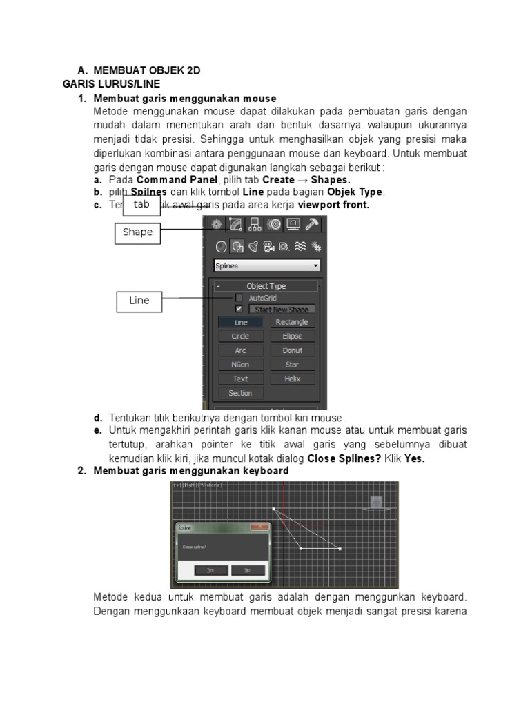 Membuat Objek 2D di AutoCAD 2011 | PDF | Komputer
