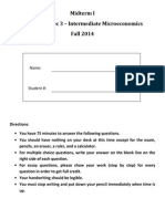 Econ 4351 - Practice Exam - Midterm I