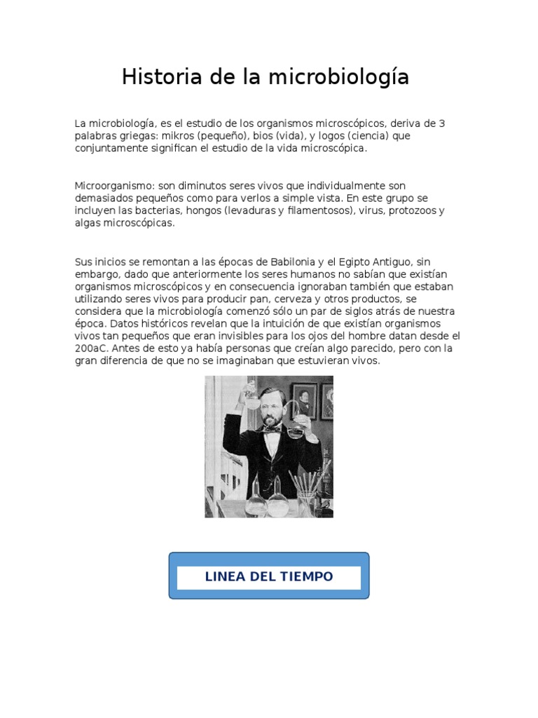 Historia de La Microbiología | PDF