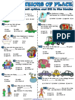 Prepositions of Place 1 10 Grado