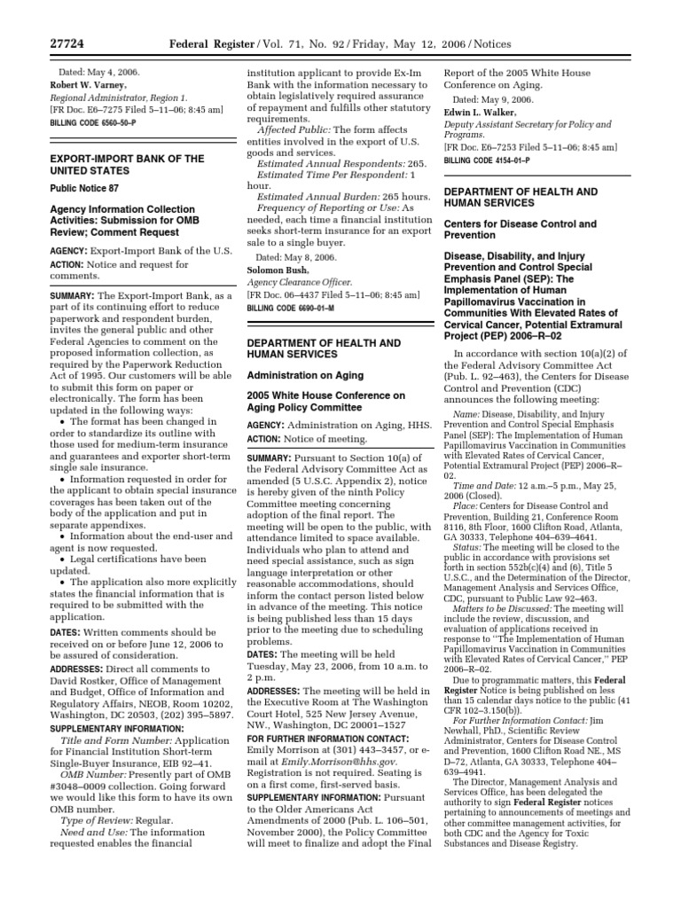 Ex-Im Bank Insurance Application Notice | PDF | Medicare Part D ...