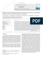 2010 Adsorption of Dye From Aqueous Solution by Cashew Nut Shell Studies on Equilibrium Isotherm, Kinetics and Thermodynamics of Interactions