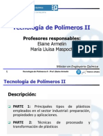 Introducción A Tecnoalogía de Polímeros II