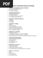 Organisation Structures and Design