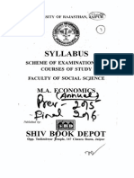 M.A. Economics (Annual Scheme) 2015