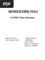 Homework No:3: CAP205: Data Structure