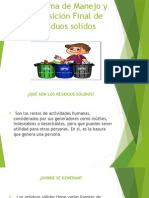 Programa de Manejo y Disposicion de Residuos