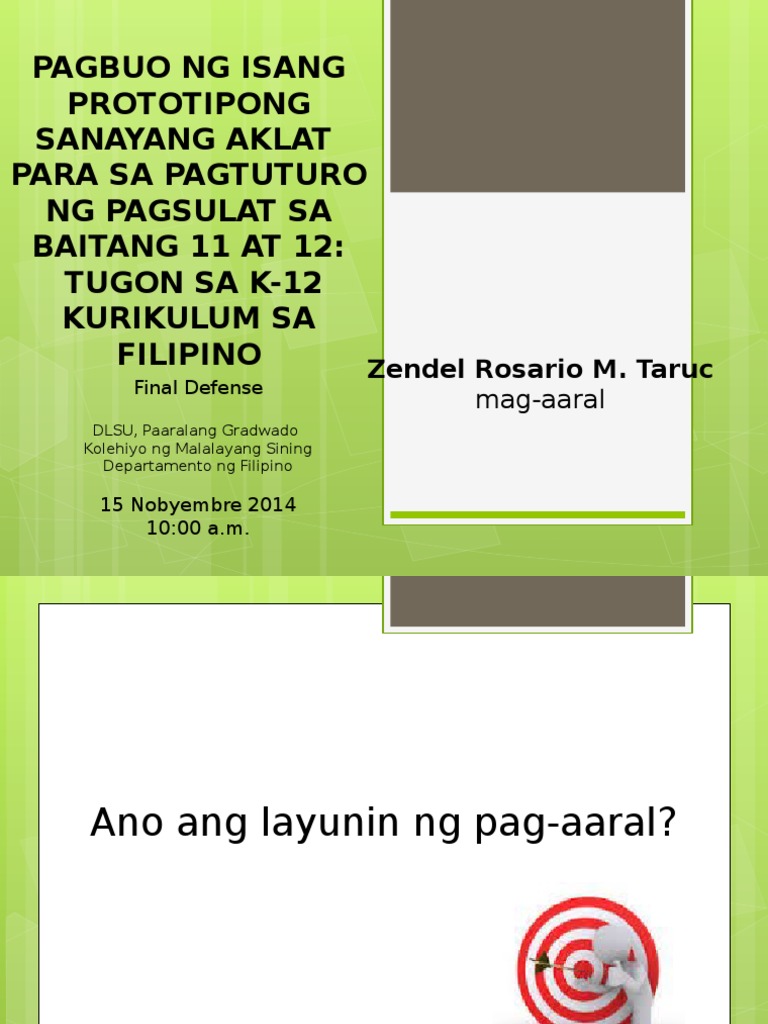pagbuo Ng Kagamitang Panturo