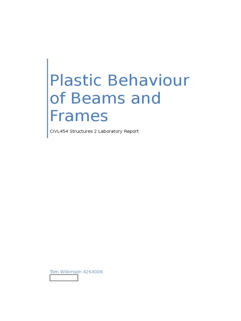 Plastic Behavior of Steel Beams and Frames | PDF | Plasticity (Physics ...