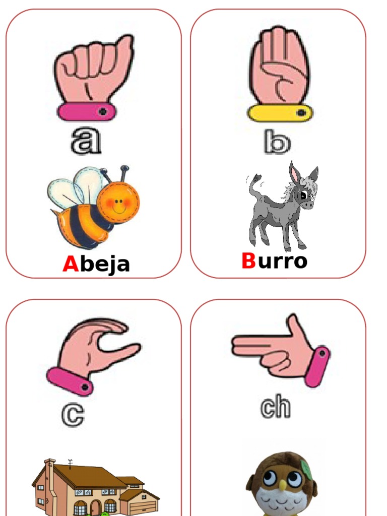 Abecedario para Imprimir SEÑAS | PDF | Poesía, image size:768x1024