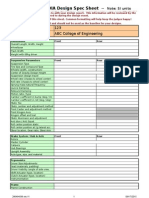 2014 Supra Design Specification Sheet