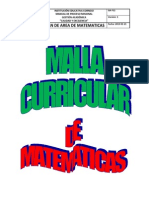 Malla Curricular de Matematicas Secundaria