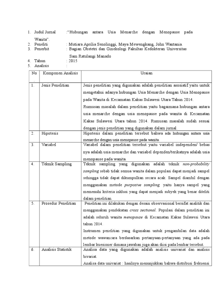 Contoh Analisis Jurnal
