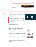 List of Websites For Free Mechanical Engineering Ebooks - Mechanical Walkins