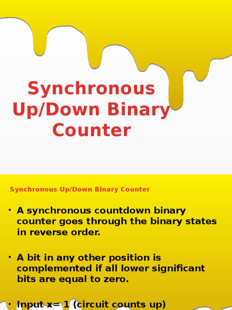 Synchronous UpDown Binary Counter | PDF | Digital Electronics | Encodings