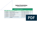 Jadwal Perkuliahan