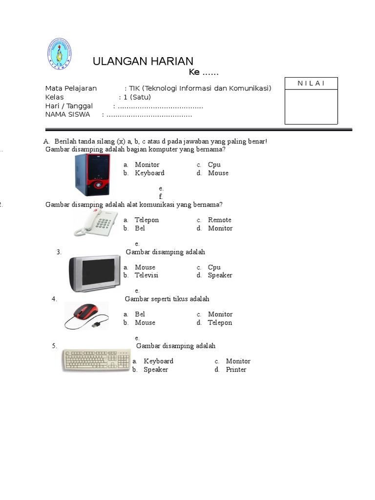 <p>Belajar Komputer SD Kelas 2</p>
<p>” title=”</p>
<p>Belajar Komputer SD Kelas 2</p>
<p>“></p>
<p>Pentingnya Latihan Soal Komputer</p>
<p>Proses belajar yang efektif tidak lepas dari adanya latihan dan evaluasi. Terutama dalam mata pelajaran yang bersifat praktis seperti komputer, latihan soal berperan ganda.</p>
<p>Pertama, <strong>penguatan Konsep</strong>. Melalui pengerjaan soal, siswa diajak untuk mengaplikasikan konsep-konsep yang telah diajarkan. Misalnya, setelah mempelajari cara menggunakan mouse, siswa akan dihadapkan pada soal yang mengharuskan mereka mengklik objek tertentu di layar. Ini membantu mereka mengingat dan mempraktikkan gerakan mouse yang benar.</p>
<p>Kedua, <strong>identifikasi Kekuatan dan Kelemahan</strong>. Soal latihan memungkinkan guru dan orang tua untuk mengetahui sejauh mana pemahaman siswa terhadap materi. Jika siswa kesulitan menjawab soal tertentu, ini menandakan adanya area yang perlu diperdalam atau diajarkan kembali. Sebaliknya, jika siswa dapat menjawab dengan baik, ini menunjukkan bahwa mereka telah menguasai materi tersebut.</p>
<p>Ketiga, <strong>meningkatkan Kepercayaan Diri</strong>. Semakin sering siswa berlatih dan berhasil menjawab soal, semakin besar pula kepercayaan diri mereka dalam menggunakan komputer. Rasa percaya diri ini penting agar mereka tidak takut untuk bereksplorasi dan belajar lebih lanjut.</p>
<div style=