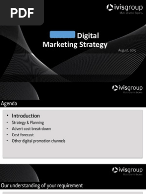 Digital Marketing Plan & Advertising Cost Forecast