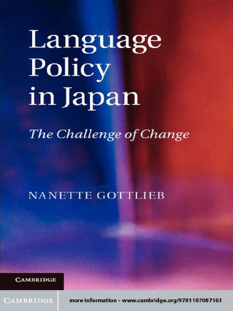 Ybl16 Language Policy In Japan The Challenge Of Change Pdf Japan Linguistics
