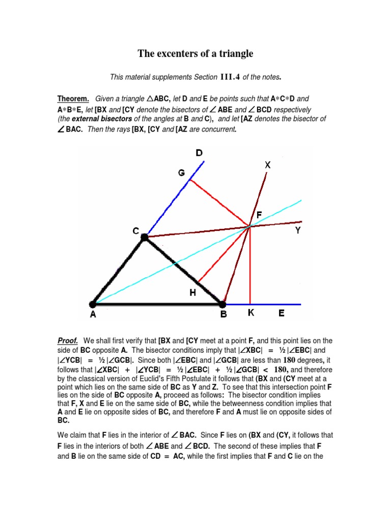 The Excenters of A Triangle | PDF | Art
