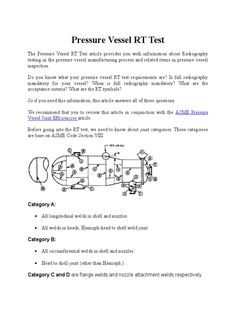 Pressure Vessel RT Test Guidelines | PDF | Mechanical Engineering | Nature