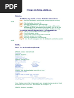 10 Steps For Cloning A Database.: Summary