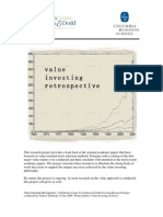 Value Investing Retrospective - Columbia Business School
