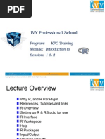 IVY Professional School: Program: KPO Training Module: Introduction To Session: 1 & 2