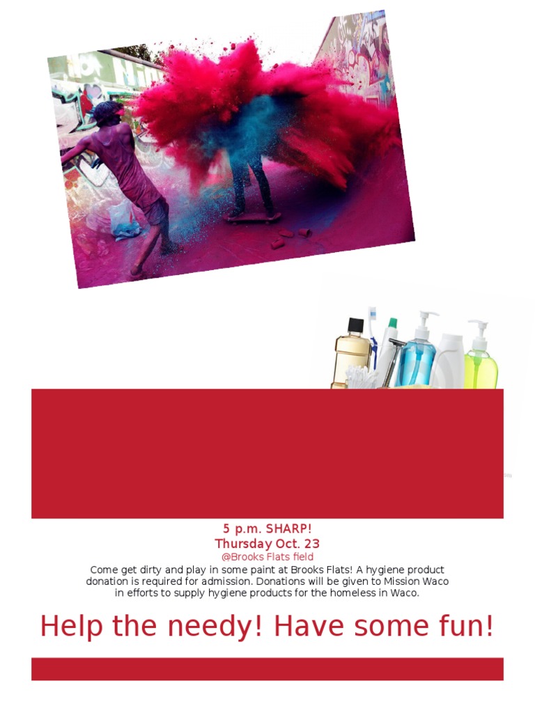 Hygiene Product Donation Flyer PDF